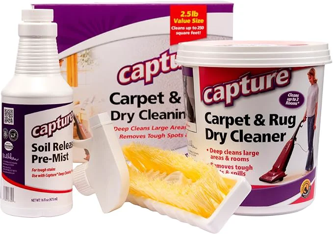 High-End Capture Carpet Total Care Kit 250 - Home Couch and Upholstery Car Rug Dogs Cats Pet Carpet Cleaner Solution - Strength Odor Eliminator Stains Spot Remover Non Liquid No Harsh ChemicalAbout ThisOverview Elite