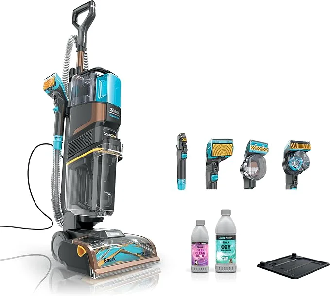 Sustainable Shark CarpetXpert HairPro Upright Carpet Area Rug Upholstery Cleaner StainStriker Handheld Tough Stain Remover Onboard Self Clean Pet Hair Pickup Odor Removal 4 Tools Copper EX301About ThisOverview Sophisticated