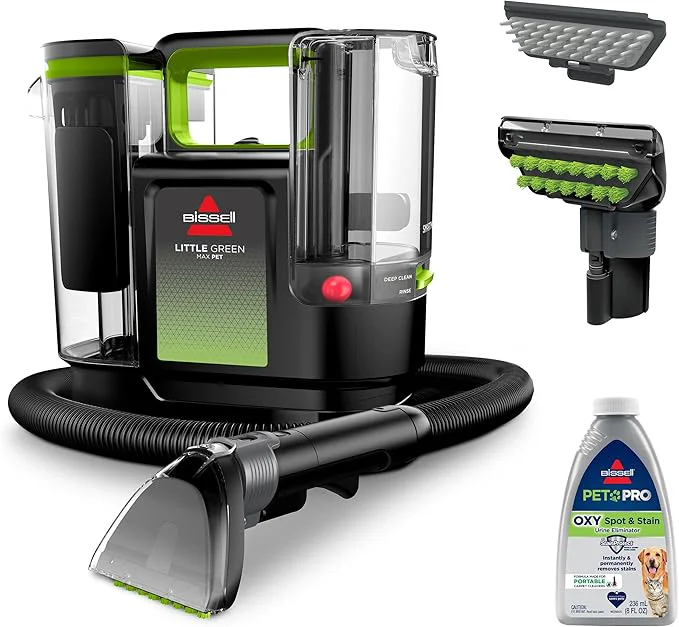 Fast BISSELL® Little Green® Max Pet SmartMix Portable Carpet and Upholstery Deep Cleaner Car Auto Detailer with SmartMix Technology Self-Cleaning Tough Stain Tool and Pet Hair Removal Tool 38572About ThisOverview Luxury