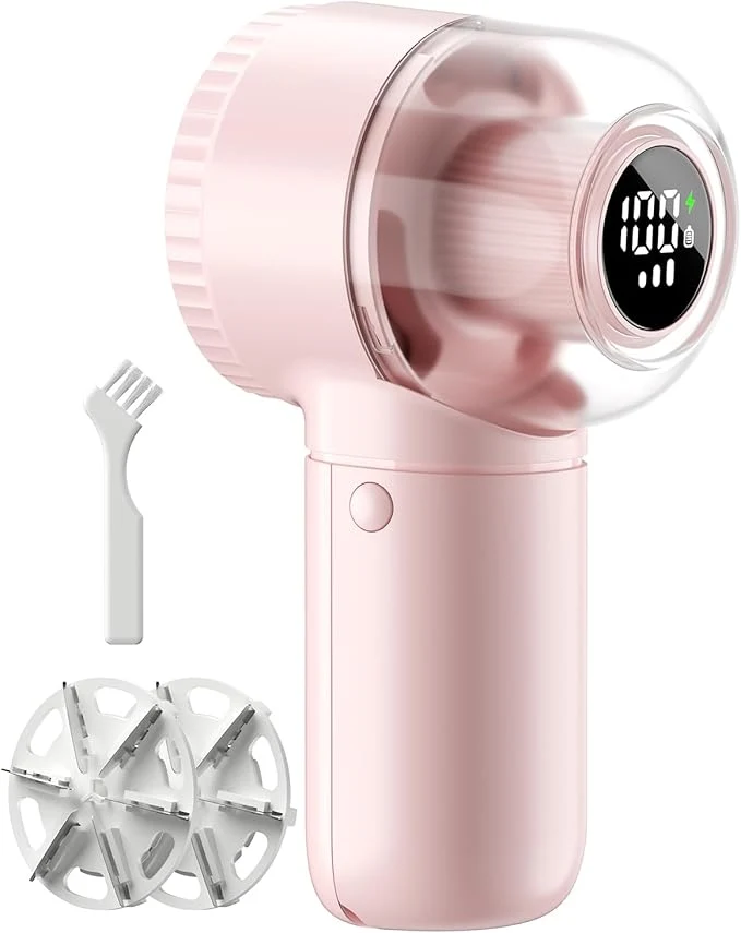 Specialty Fabric Shaver with Lint Brush Large Lint Shaver with Digital Display 3-Speeds Lint Remover with 6-Leaf Blades Electric Sweater Shaver to Remove Pilling for Clothes FurnitureAbout ThisOverview Effective