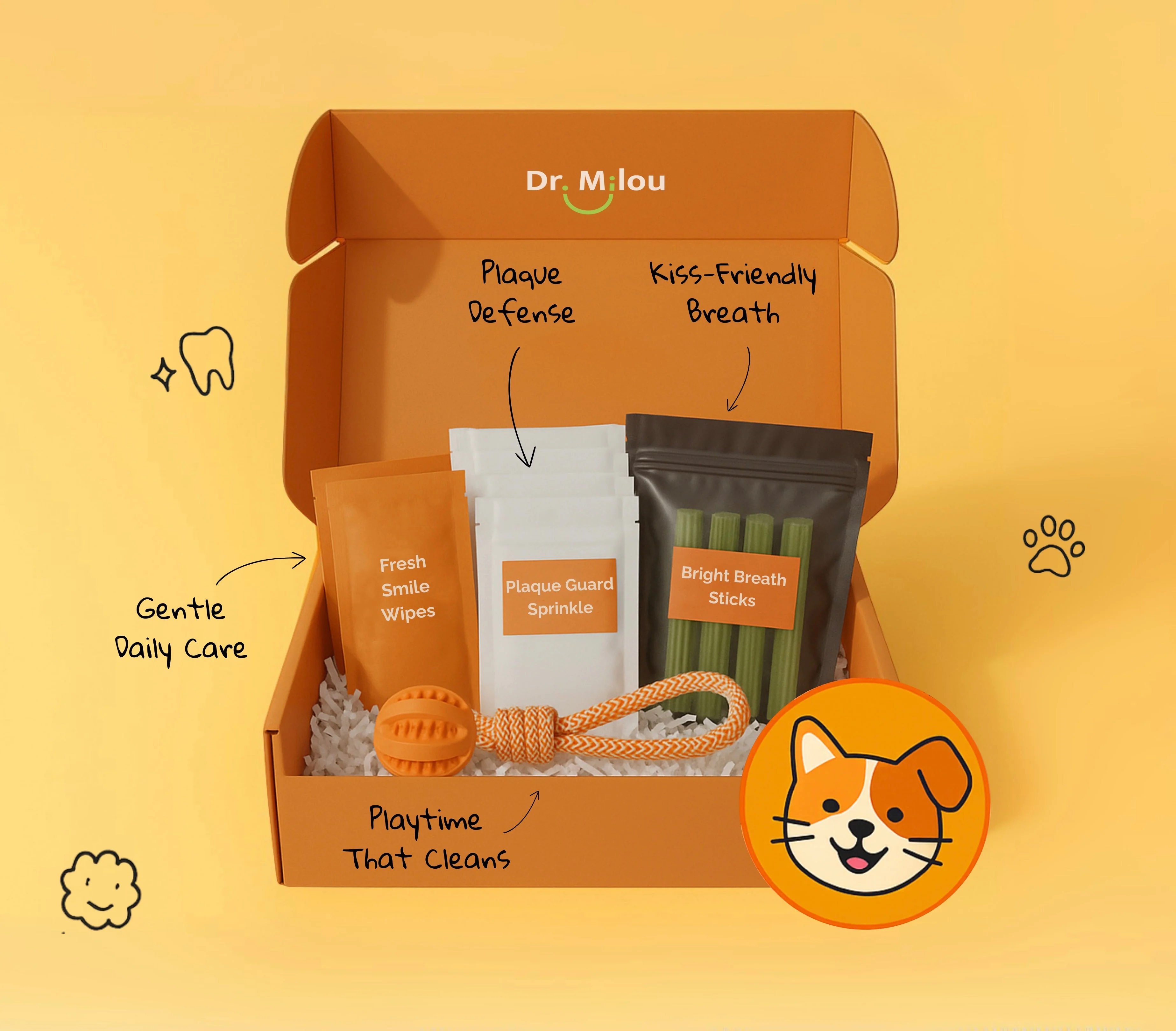 Versatile Dr. Milou Everyday Essentials Pet Dental Care Kit Next-Generation
