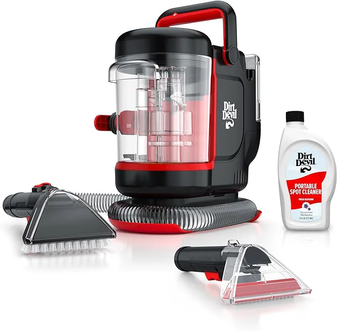 Excellent Dirt Devil Portable Spot Cleaner Machine for Carpet and Upholstery Powerful Suction Spot Cleaning Machine with Versatile Tools Pair with Dirt Devil Portable Spot Cleaner Solution Sustainable