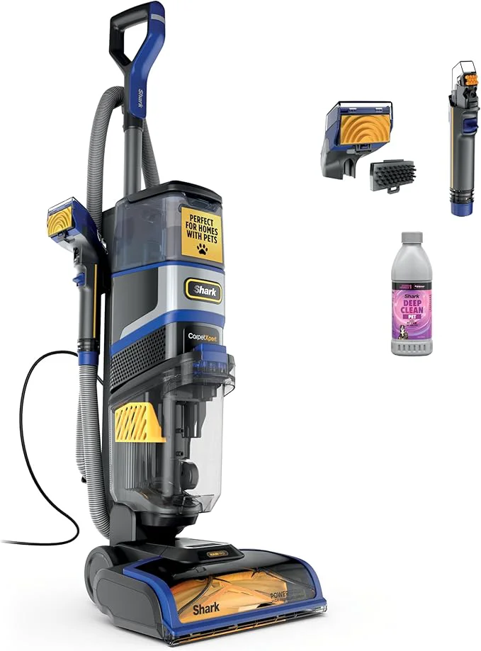 Authentic Shark CarpetXpert HairPro Upright Carpet Area Rug Upholstery Cleaner Carpet Shampooer Handheld Spot Stain Eliminator Pet Hair Pickup Odor Removal 2 Cleaning Tools Cobalt EX251BRNAbout ThisOverview Unique
