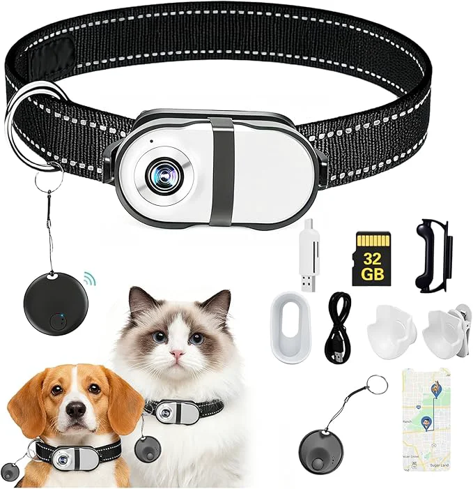 Responsible PRRPRR Pet Camera Collar – 1080P HD 4-Hour Battery 32GB Storage GPS Tracker iOS Convenient