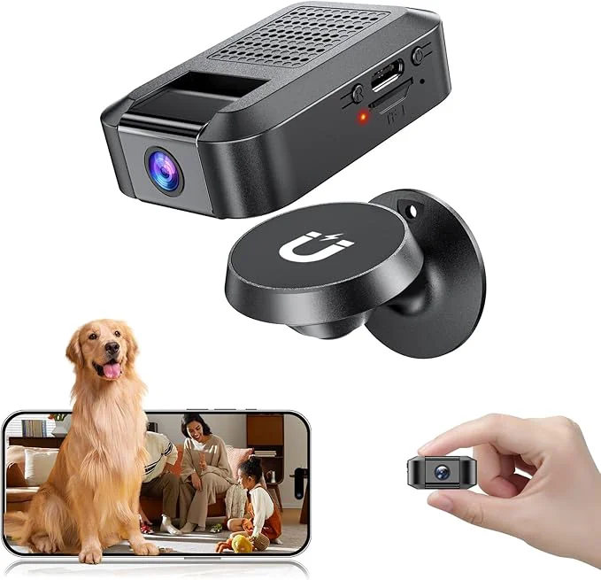 Elite Mini Camera - 4K HD Wireless WiFi Indoor Nanny Camera with AI Human Detection Night Vision Magnetic Design Cloud Storage TF Card Storage Supports APP Control for Home Office Baby and PetAbout ThisOverview Expertly Made