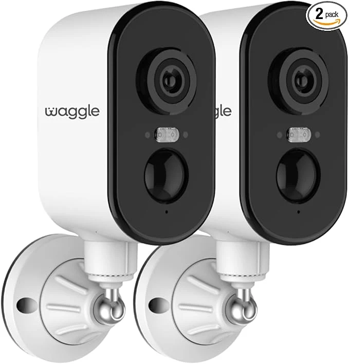 Luxury Waggle Pack of 2 4G LTE Security Camera for RV No Wi-Fi Needed 2K HD 300° Pan 9000mAh Battery PIR AI Human Detection Siren Alarm Indoor Outdoor Cam for Camping Travel Subscription RequiredAbout ThisOverview Comfortable