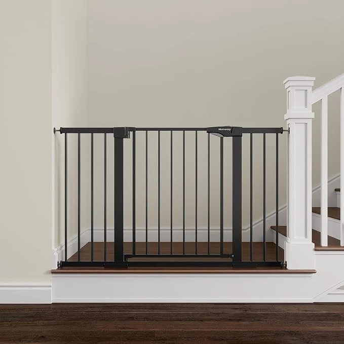 Eco-Friendly Mumeasy Baby Gate Extra Wide 29.5-51'' Pressure Mounted Dog Gate Long-Lasting