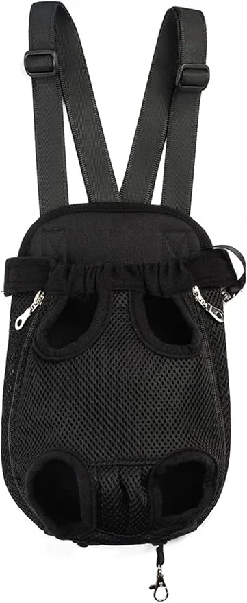 World-Class Pet Dog Puppy Cat Carrier Five Holes Backpack Double Shoulder Straps Canvas Smooth