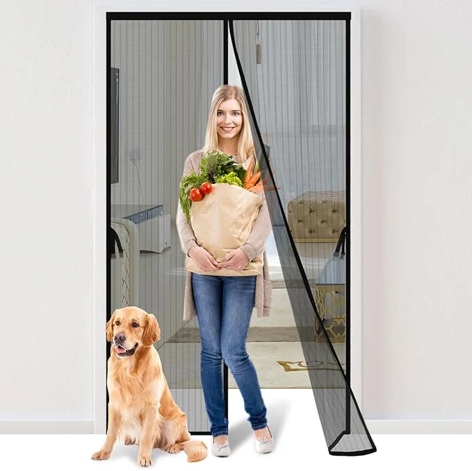 Trusted Magnetic Screen Door -Fit for Door Size 32x80 Inch Hands Mesh Partition Innovative