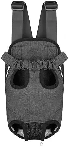 Versatile Pet Dog Puppy Cat Carrier Five Holes Backpack Double Shoulder Straps Denim Luxury