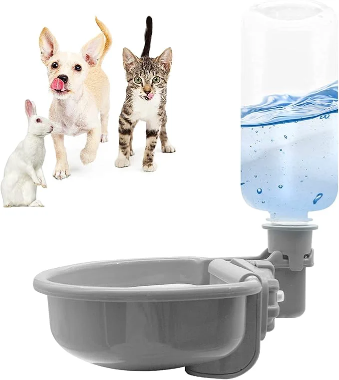 Green VANNON 16oz Pet Water Bottle Gravity Dog Water Bowl Dispenser Comfortable