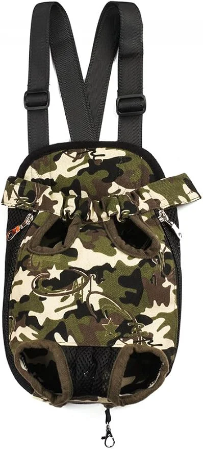 Exclusive Pet Dog Puppy Cat Carrier Five Holes Backpack Double Shoulder Straps Canvas Elite