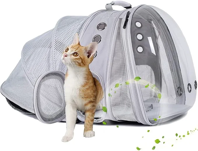 Next-Generation Dual Expandable Cat Backpack Carrier Fit up to 20 lbs Expandable Pet Carrier Lightweight