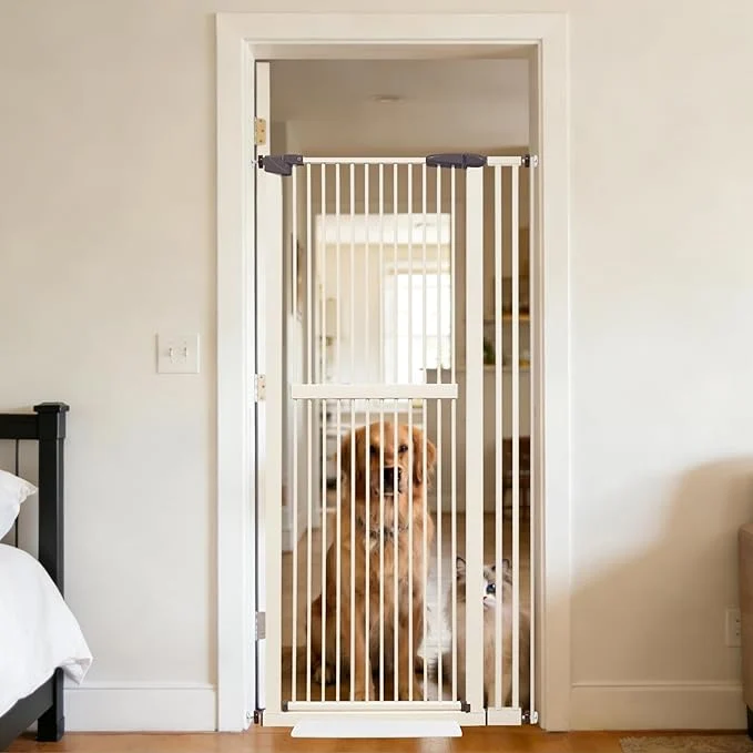 First-Class Lumizone Extra Tall Cat Gate 61.02 High Pressure Mounted Extra Wide High-End