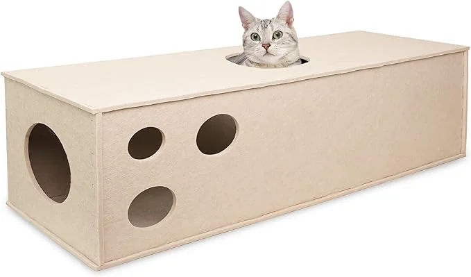 Fashionable PETKARAY Cat Tunnel Cat Hideaway Cave High-Quality