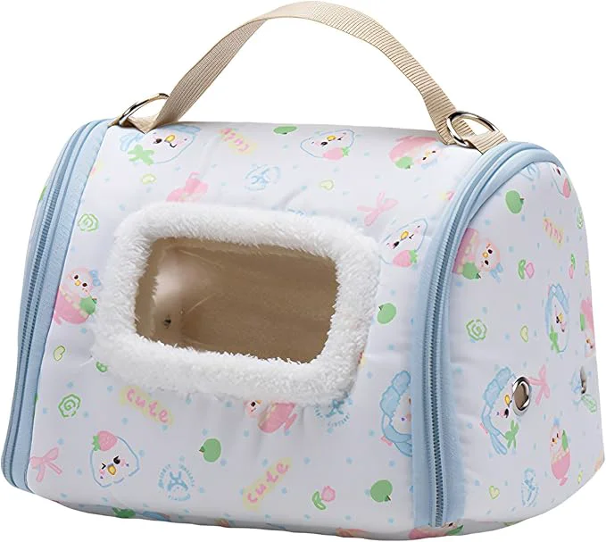 Optimized Portable Bird Travel Carrier Transparent Window Visibility 23.5x18x16cm Convenient