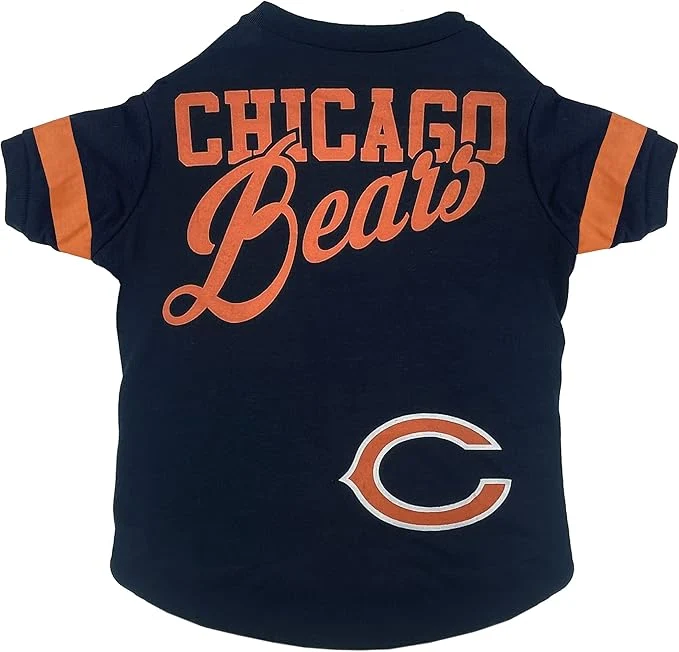 Recyclable Pets First NFL Chicago Bears Striped Dog Cat T-Shirt Medium. Football Pet Shirt for NFL Team Fans. New Updated Fashionable Design Durable Cute Sports PET TEE Shirt Outfit CHI-4146-MDAbout ThisOverview Natural