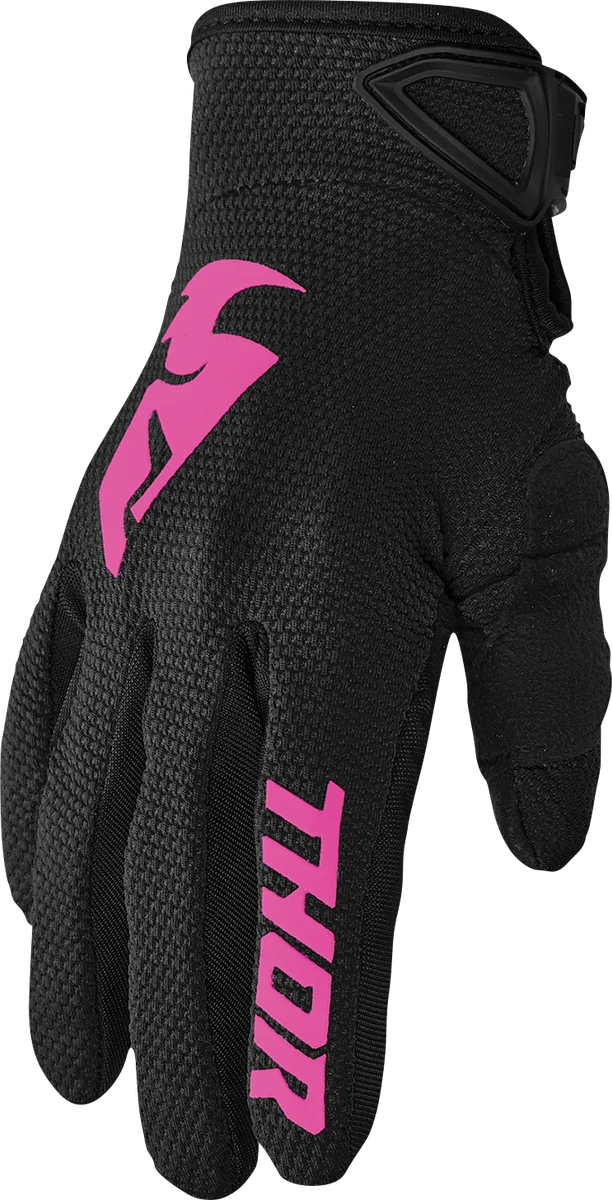 High-Performance THOR Women's Sector Gloves - Black Pink - Large 3331-0244 Stylish