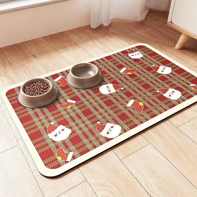 Relaxed Pet Feeding Mat-Absorbent Pet Placemat Excellent