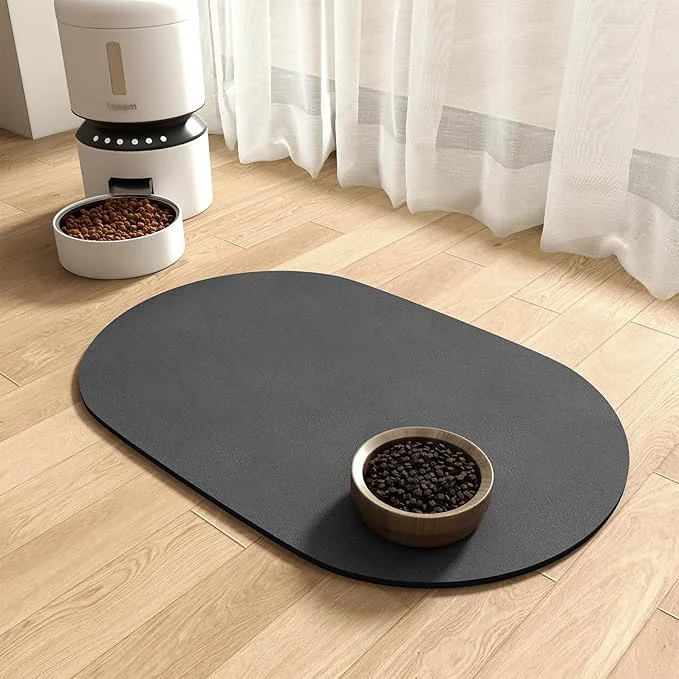 Premium Absorbent Dog Mat for Food Water Bowl Refined