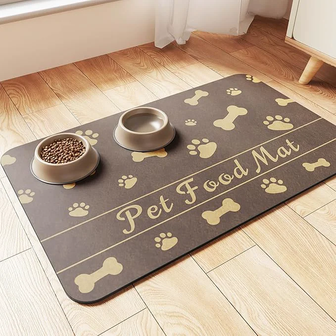 Quality Pet Feeding Mat-Absorbent Pet Placemat Reusable