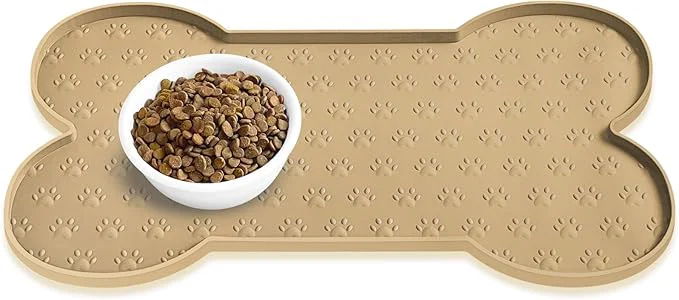 Professional Dog Food Mat Anti-Slip Silicone Dog Bowl Mat Thicker Pet Placemat Waterproof Sophisticated