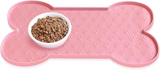 Safe Dog Food Mat Anti-Slip Silicone Dog Bowl Mat Thicker Pet Placemat Waterproof High-Quality
