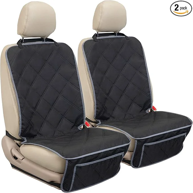 Unique YESYEES Dog Front Seat Covers for Cars 2 Pack Waterproof Bucket Seat Covers for Dogs with 4 Nonslip Straps Long-Lasting Pet Car Seat Protector Universal Fit for Cars Trucks and SU Black About ThisOverview Proven