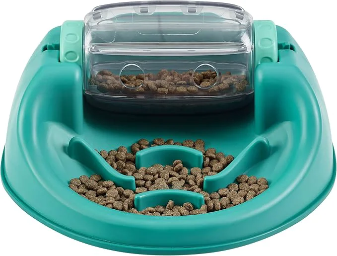 Detailed Outward Hound by Nina Ottosson Spin N' Eat Dog Puzzle and Slow Feeder Level 2 Intermediate Enrichment Toy GreenAbout This Crafted