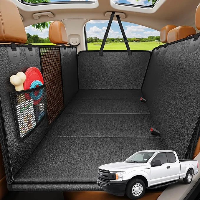 Versatile URPOWER Large Dog Backseat Extender for Extended Cab Trucks - Hard Bottom PU Leather Dog Car Seat Cover for Back Seat Waterproof Dog Hammock Pet Rear Seat Protector Holds 400lbs for F150 SuperCabAbout ThisOverview Convenient