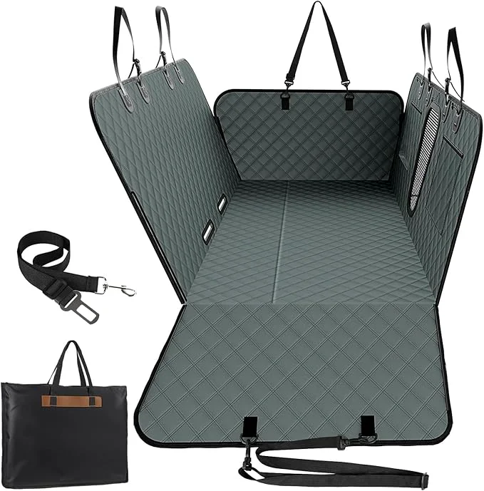 Recyclable A-Pce 600D Heavy Duty Dog Car Seat Cover for Back Seat 2025 Upgraded Hard Honeycomb Bottom Back Seat Extender for Dogs- Holds 600lbs Waterproof Scratch Proof Nonslip Dog Hammock for SUV GreyAbout ThisOverview Quality