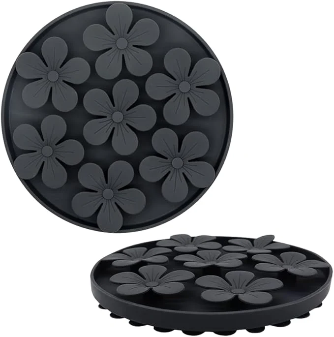 Effective Non-Slip Slow Feeder Pet Bowl – Anti-Choking Feeding Bowl with Suction Cups for Dogs Cats Promotes Healthy Digestion Grey Flower About ThisOverview Relaxed