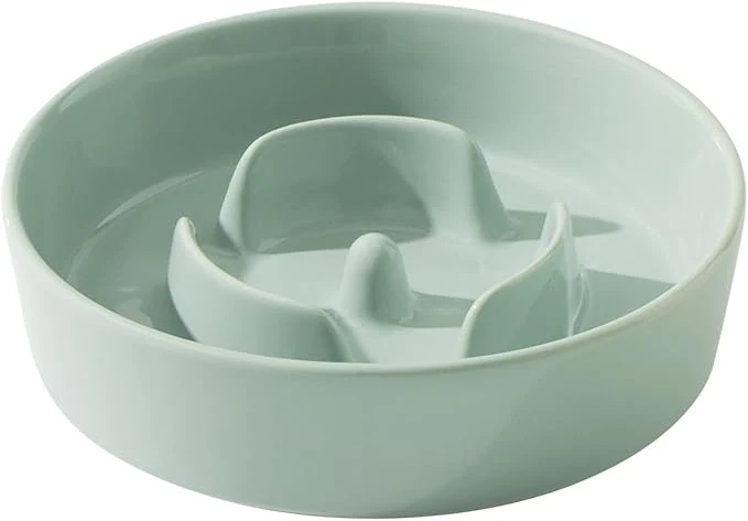 Healthy Ceramic 0.9 Cup Dog Bowl Slow Feeder for Small Dog 6.1inch Pet Slow Feeder Stop Bloat Preventing Choking Single Bowl-Light Green About ThisOverview Exceptional