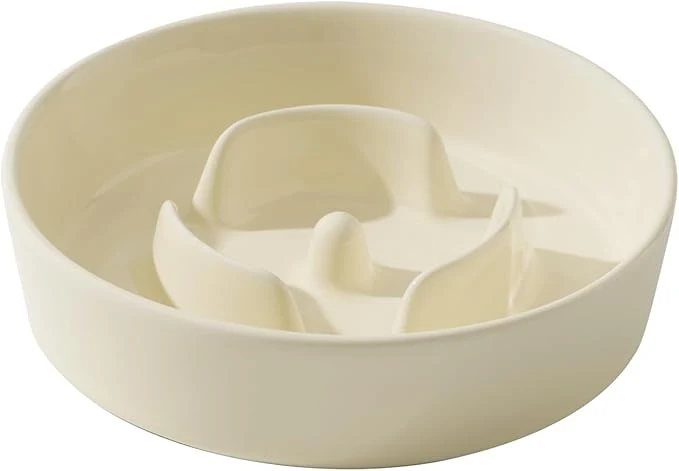 Fast Ceramic 0.9 Cup Dog Bowl Slow Feeder for Small Dog 6.1inch Pet Slow Feeder Stop Bloat Preventing Choking Single Bowl-Light Yellow About ThisOverview Smooth