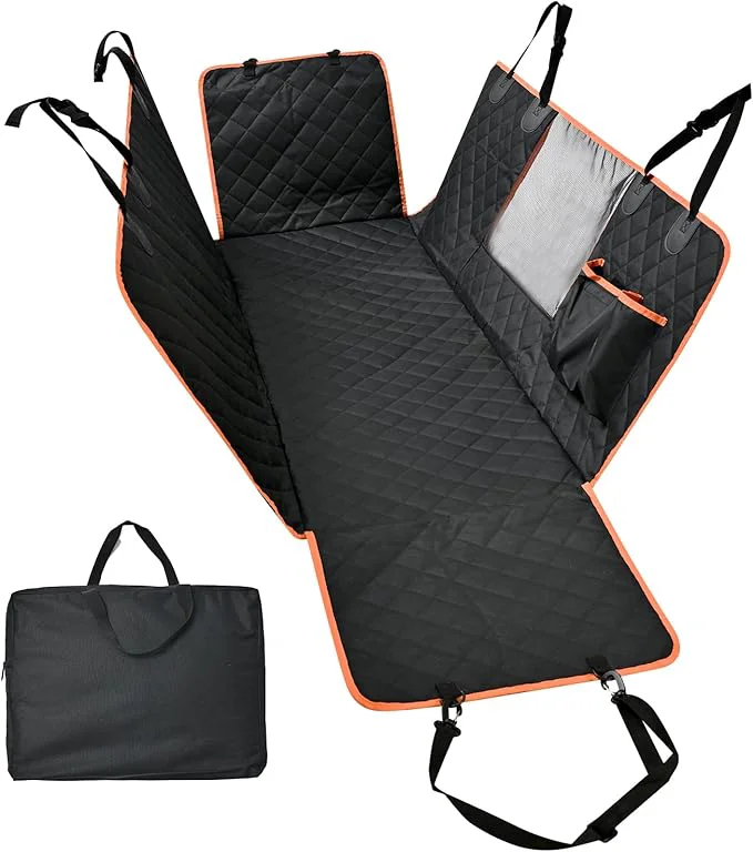 Classic Amazon Basics Dog Car Seat Cover for Back Seat Scratch-Resistant Nonslip Hammock with Side Flaps and Seatbelt Openings for Cars SU and Trucks BlackAbout ThisOverview Artisan