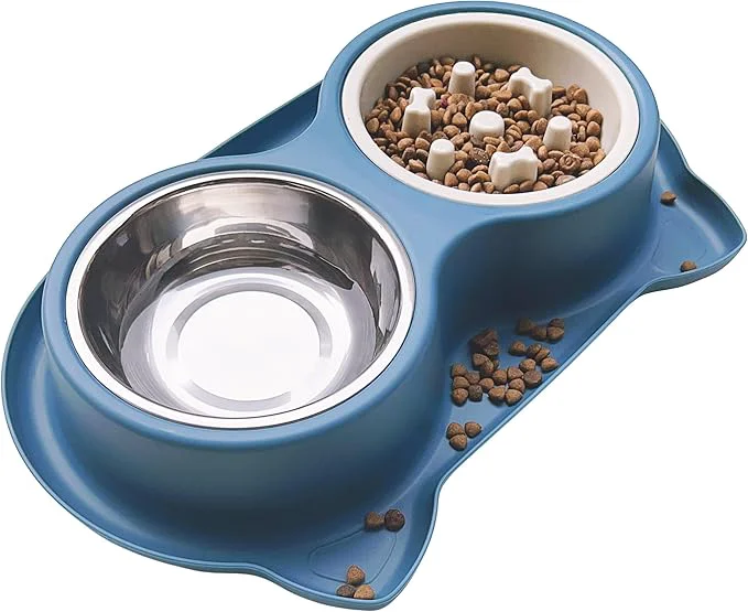 Trusted Slow Feeder Dog Bowls Cat Bowls AKEISHE 3-in-1 Stainless Steel Pet Food Dish with Non-Slip Base Fun Maze Design to Prevent Bloating Choking Overeating for Fast EatersAbout ThisOverview Luxury