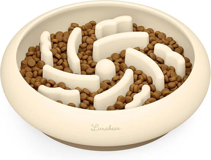 Superior Slow Feeder Dog Bowls Made of Premium Food-Grade Silicone Anti-Choking Slow Eating for Improved Digestion Non-Slip Soft Durable Ivory Standard About ThisOverview Next-Generation