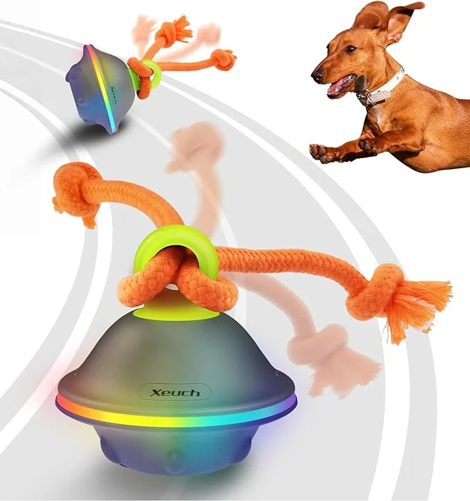 Artisan Interactive Dog Toys Automatic Moving and Rolling LED Light Up Dogs Ball with Rope Motion-Activated Wicked Ball for Small Medium Pup Stimulation Toy for Boredom ReliefAbout This Quality
