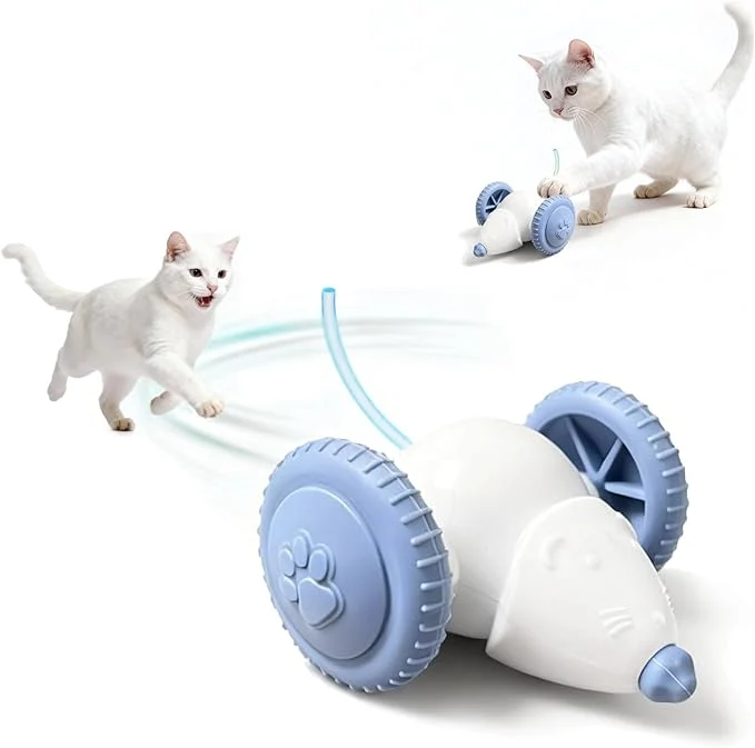 Unique Interactive Cat Toys for Indoor Cats Automatic Moving Kitten Toys Cat Mouse Toy with Tail Lights Cat Toys for Bored Indoor Adult Cats Cat Enrichment Smart Electric Tails for Chasing Pet ToysAbout This Effective
