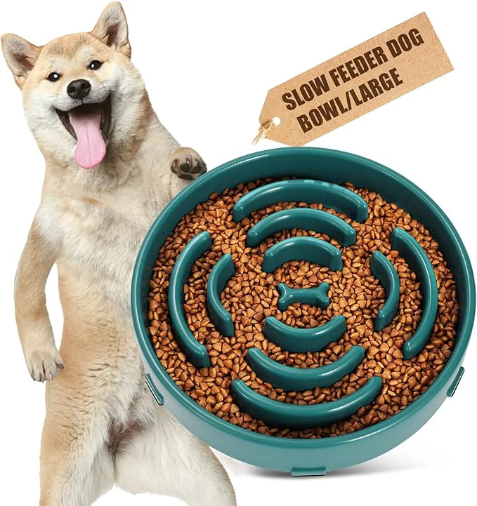 Smooth WHIPPY Large Slow Feeder Dog Bowls for Large Medium Dogs Anti-Chocking Slow Feeding Maze Dog Food Bowl Slow Eating Interactive Bloat Stop Puzzle Bowl GreenAbout ThisOverview Premium Material