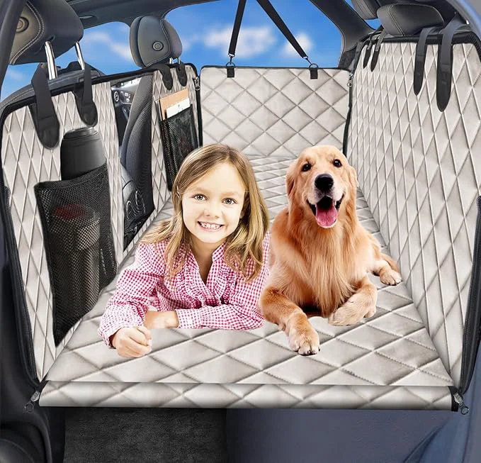 Luxury URPOWER 2026 Upgraded Back Seat Extender for Dogs - Large Hard Bottom Dog Car Seat Cover Holds 550lbs Waterproof Dog Hammock Pet Bed with High-Density Foam Non-Slip Backseat ProtectorAbout ThisOverview Quality
