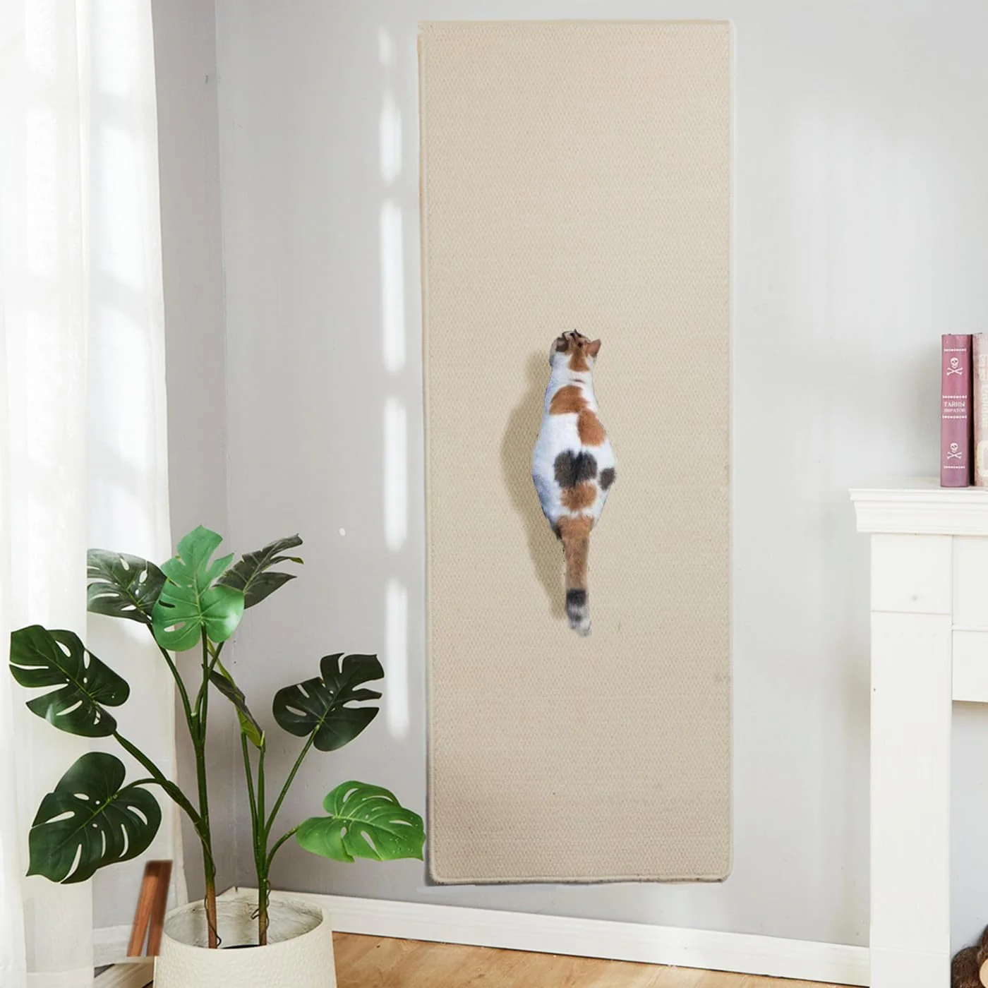 Superior SHENGOCASE 67 x 23.6 Thickened Cat Wall Climbing Carpet Cat Wall Furniture Scratcher Scratching Post Couch Sofa Protector Creamy-White Powerful