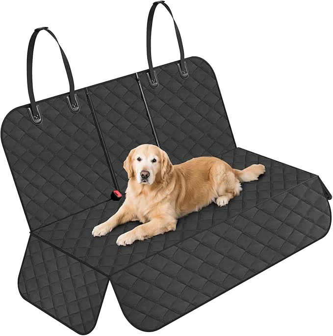 Innovative Dog Car Seat Cover for Back Seat New Upgraded Thickened Dog Car Seat Cover Waterproof and Wear-Resistant Bench Back Seat Cover with Non-Slip Pad Universal Size Fits Cars（BlackAbout ThisOverview Authentic