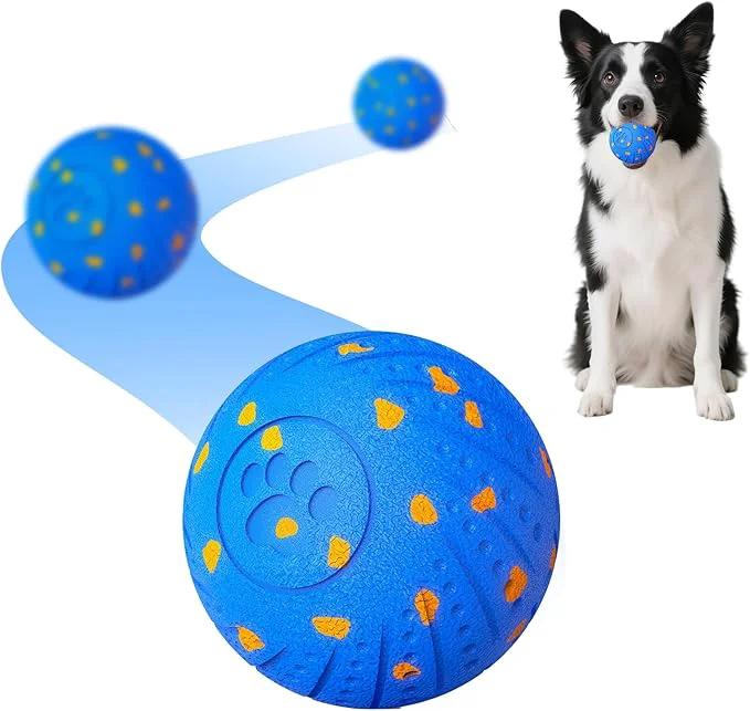 Casual 2-in-1 Interactive Dog Ball Toy for Aggressive Chewers Automatic Moving Bouncing E-TPU Dog Ball Smart Pet Toy with Motion Sensor USB-C Rechargeable Enrichment Toy for Dogs Blue About This Smooth
