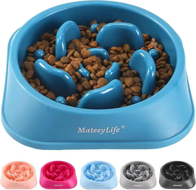 Fine Crafted MateeyLife Slow Feeder Dog Bowls Anti-Choking Puzzle Dog Food Bowls Anti-Slip Interactive Feeding Slow Down Eating Bloat Stop Maze Dishes for Medium Large Breeds DarkBlueAbout ThisOverview First-Class