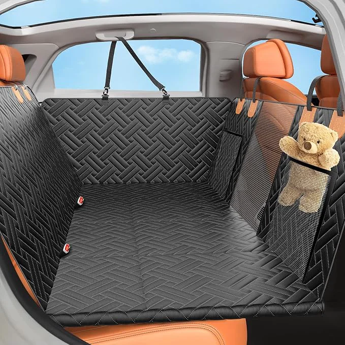 Relaxed Back Seat Extender for Dogs Hard Bottom Car Seat Cover for Dogs with Mesh Window Waterproof Backseat Pet Cover Hard Bottom-Dog Car Seat Cover for Back Seat Dog Hammock for Car SUVAbout ThisOverview Original