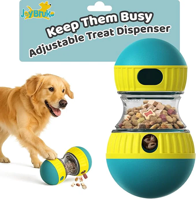 Official Interactive Dog Treat Puzzle Toys Treat Dispensing Dog Enrichment Toys to Keep Them Busy Adjustable Puppy Puzzle Feeder for Smart Dogs Cognitive Toy for Small Medium Large Breed BlueAbout This Exceptional