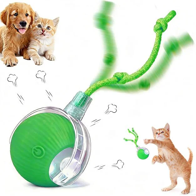 Expertly Made 2024 New Electric Dog Ball Toy for Cat 360° Smart Automatic Interactive Rolling Dog Smart Pet Toy Ball Gift for KidsAbout This Solid