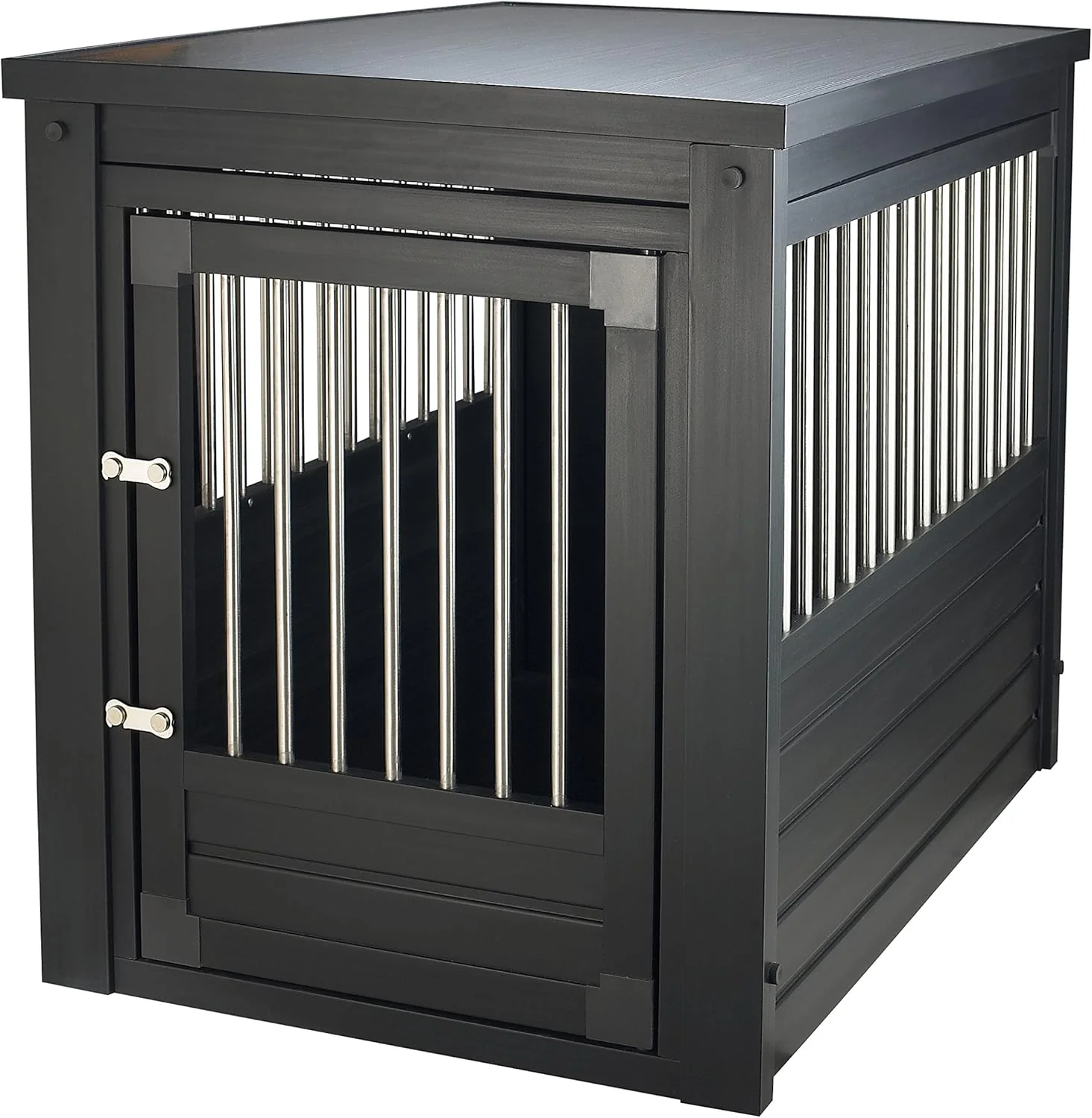 Eco-Friendly New Age Pet ECOFLEX Dog Crate End Table - Furniture-Style Pet Crate for Crate Trained Dogs - Stainless Steel Tubing a Latched Closure - 10 Year Manufacturer's Warranty. Comfortable