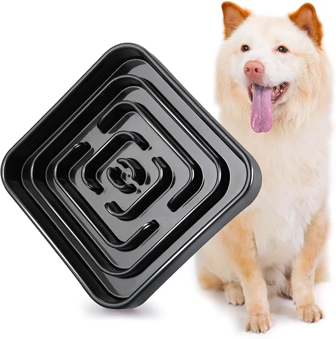Trendy Slow Feeder Dog Bowls for Large Medium Dogs Anti-Choking Slow Eating Maze Dog Food Bowl Anti-Slip Slow Feeding Pet Puzzle Bowl BlackAbout ThisOverview Quality